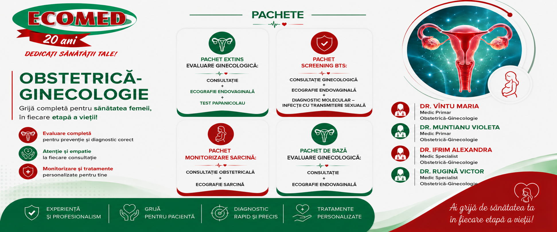 Imagine pachet Consultație ginecologică cu ecografie endovaginală și diagnostic molecular BTS